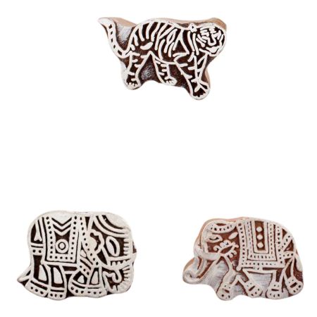 Set of 3 Piece New Mix Wooden Printing Block